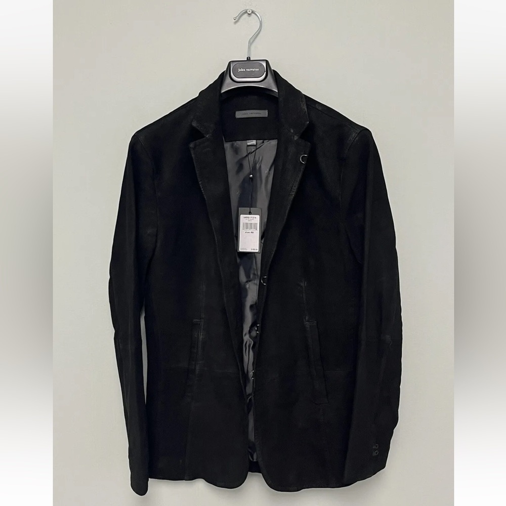 John Varvatos Thompson Goat suede hook and bar Jacket. Size EU 44 USA 34 BNWT